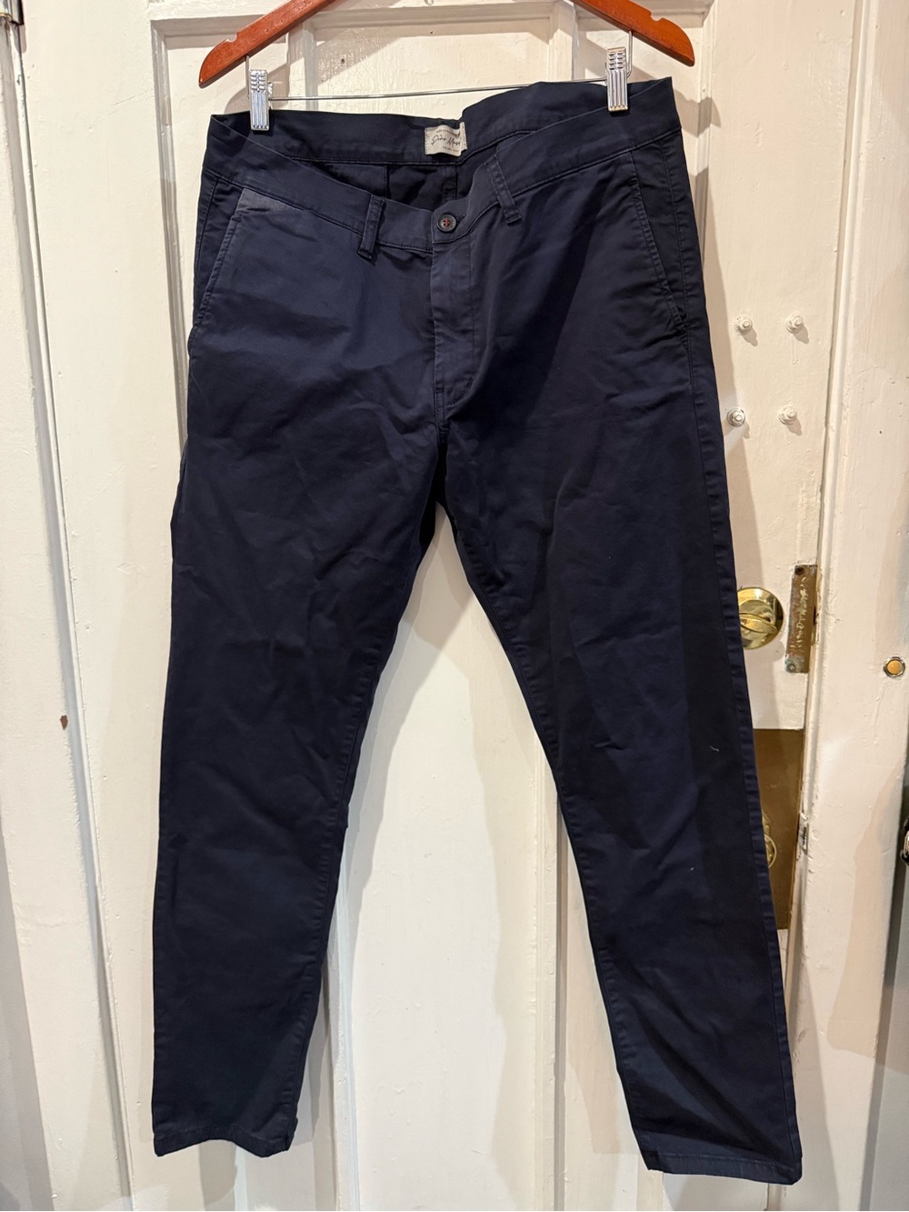 Pedro Miralles Navy Stretch Chino Pants